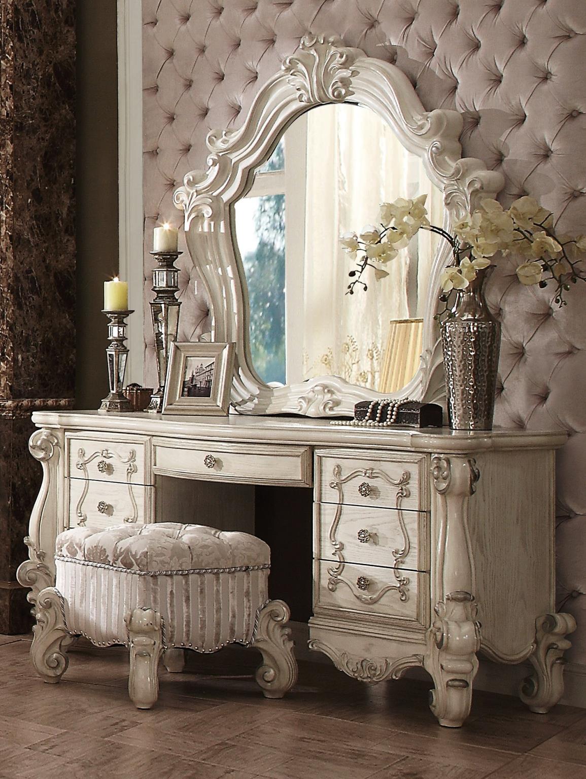Escalera Mirror - Bone White