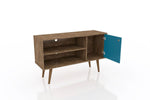 Lekedi 42" TV Stand - Rustic Brown/Aqua Blue