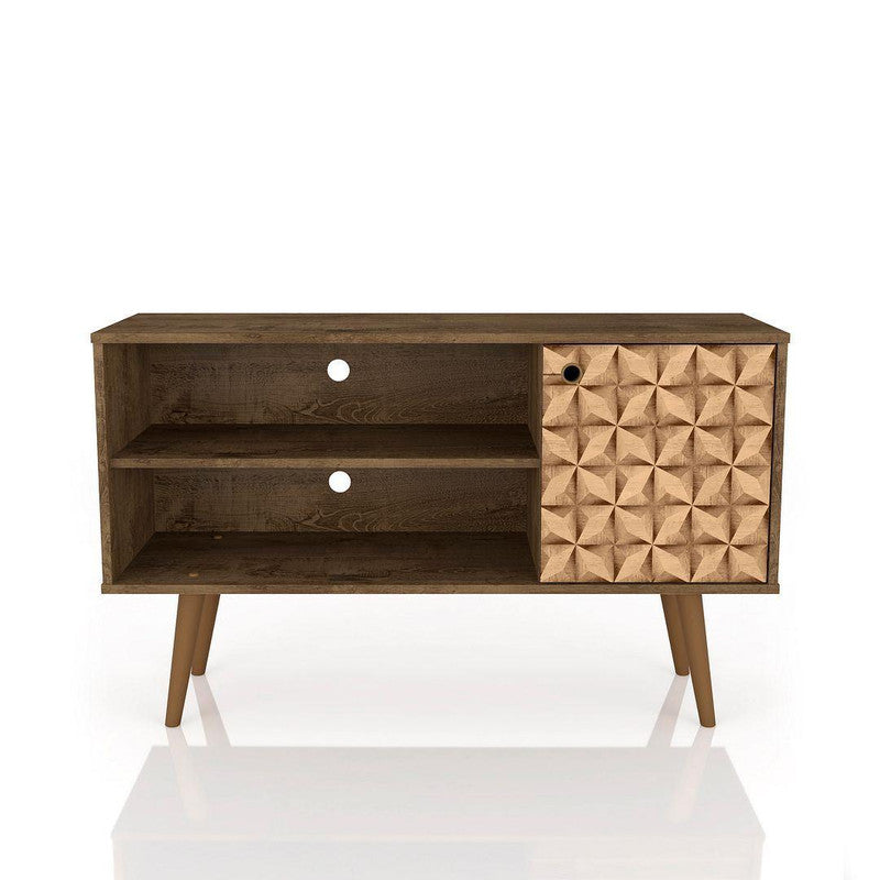 Lekedi 42" TV Stand - Rustic Brown/3D Brown Print