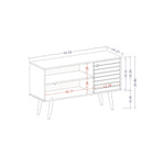Lekedi 42" TV Stand - Gloss White/Aqua Blue