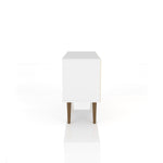 Lekedi 42" TV Stand - Gloss White/Rustic Brown