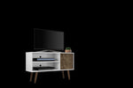 Lekedi 42" TV Stand - Gloss White/Rustic Brown