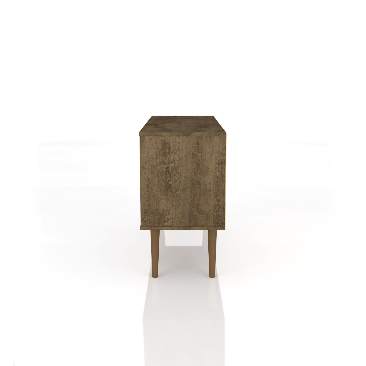 Lekedi 42" TV Stand - Matte Rustic Brown/White