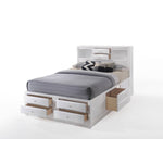 Hillary King Platform Storage Bed - White