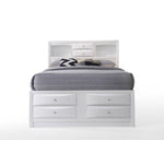 Hillary King Platform Storage Bed - White