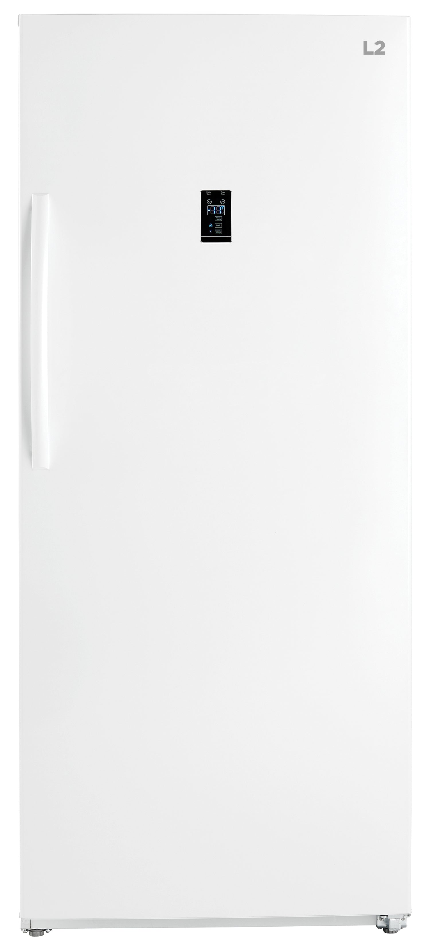 L2 White Upright Freezer and Convertible Fridge (21 Cu. Ft) - LRU21B6AWW