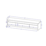 Seden 85" TV Stand - White Matte
