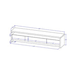 Seden 85" TV Stand - White Matte