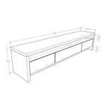 Seden 70" TV Stand - White Matte