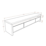 Seden 70" TV Stand - Black