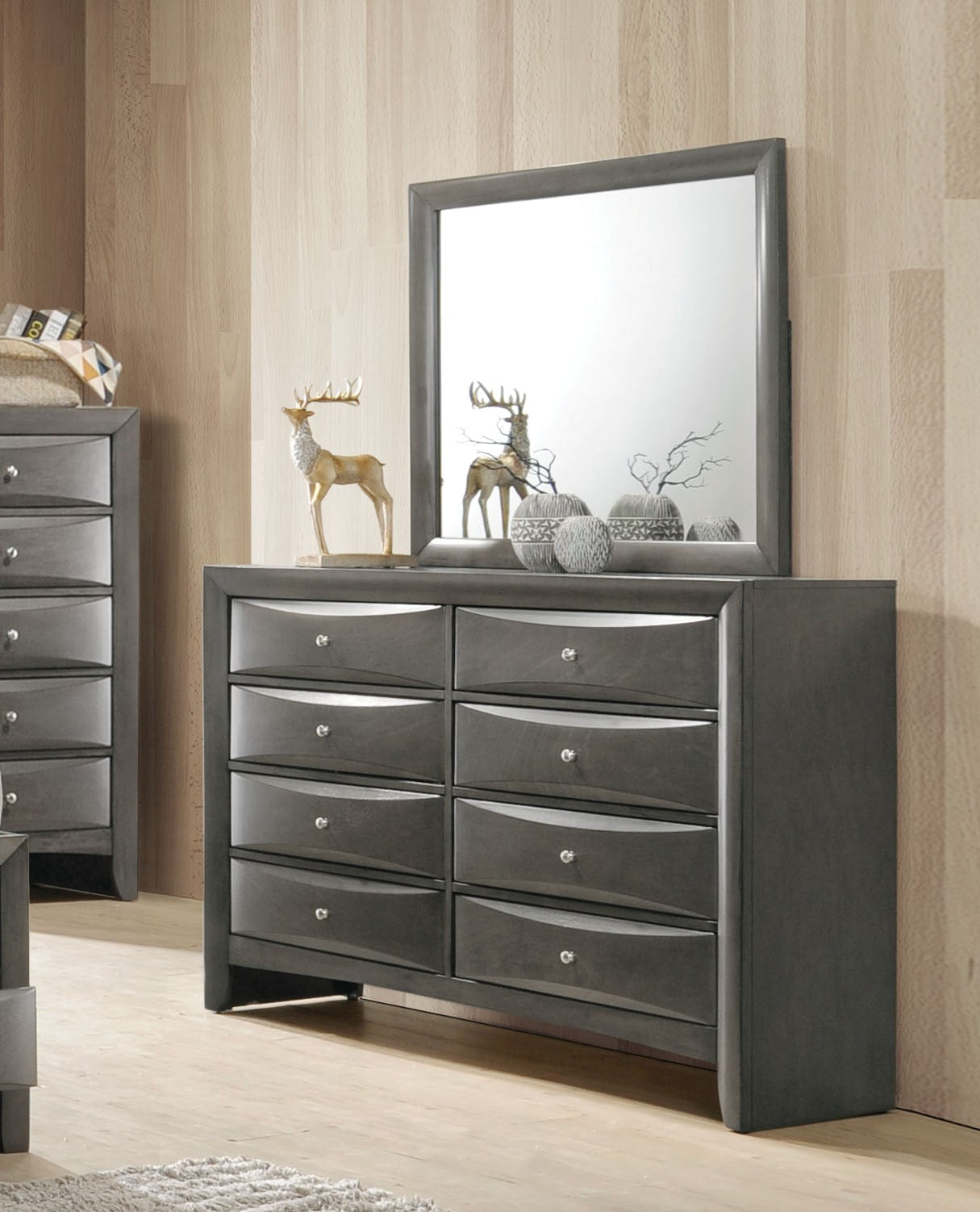 Hillary Mirror - Grey Oak