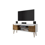 Gatutca TV Stand - White/Rustic Brown