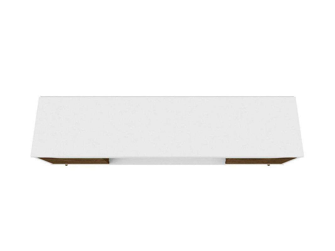 Gatutca TV Stand - White/Rustic Brown