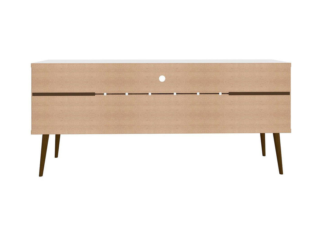 Gatutca TV Stand - White/Rustic Brown