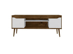 Gatutca TV Stand - Rustic Brown/White