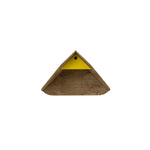 Gatutca Corner Desk with Keyboard Shelf - Rustic Brown/Yellow