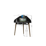 Gatutca Corner Desk with Keyboard Shelf - Rustic Brown/Yellow