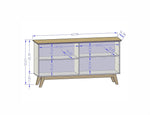 Osnabruck 63" Sideboard - Off White/Cinnamon