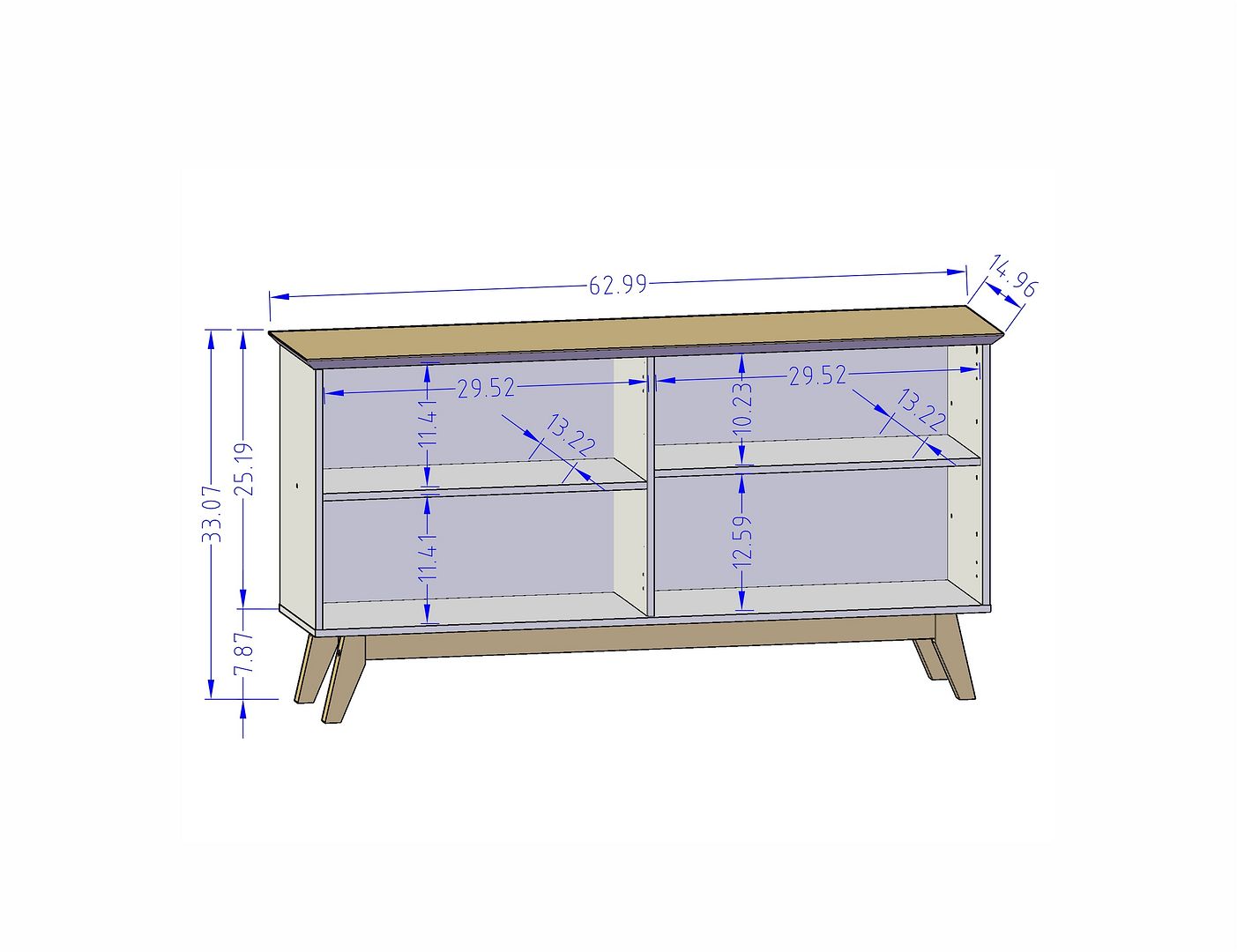 Osnabruck 63" Sideboard - White
