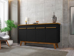 Osnabruck 63" Sideboard - Black/Cinnamon