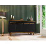Osnabruck 63" Sideboard - Black/Cinnamon