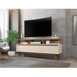Osnabruck 63" TV Stand - Off White/Cinnamon