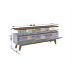 Osnabruck 63" TV Stand - Off White/Cinnamon