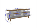 Osnabruck 63" TV Stand - Rustic Brown