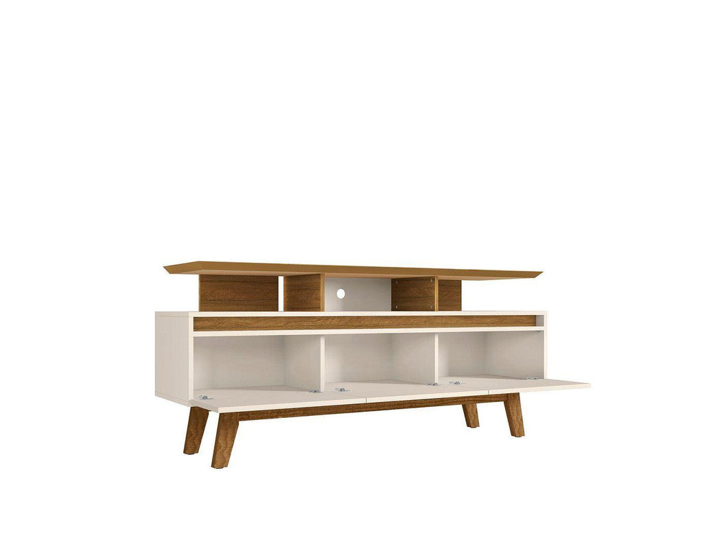 Osnabruck 63" TV Stand - Off White/Cinnamon