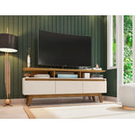 Osnabruck 63" TV Stand - Off White/Cinnamon