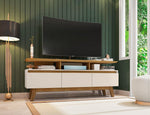 Osnabruck 63" TV Stand - Off White/Cinnamon