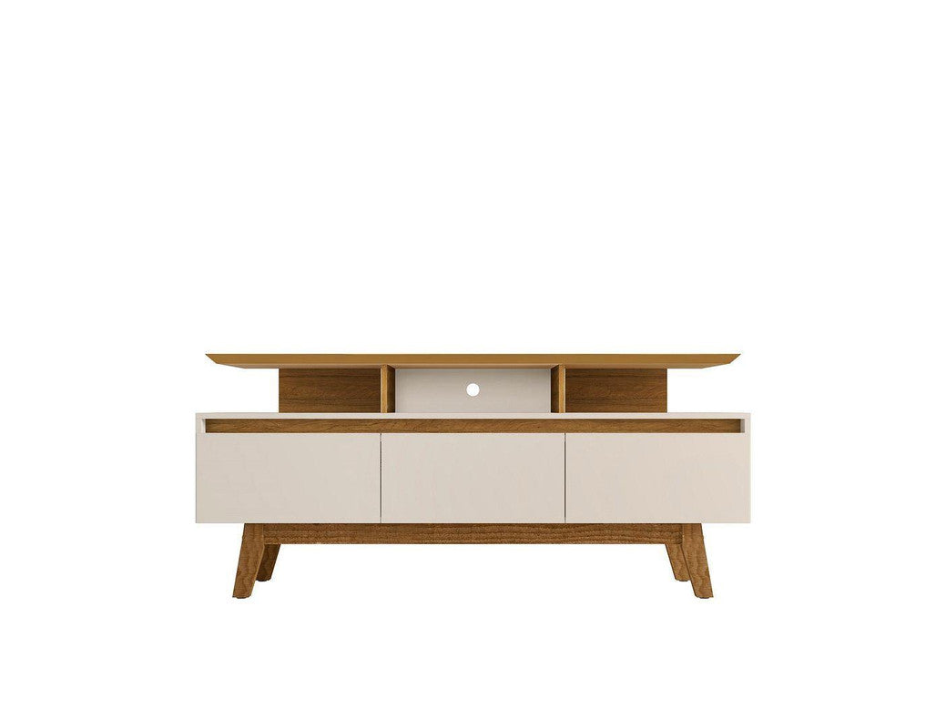 Osnabruck 63" TV Stand - Off White/Cinnamon