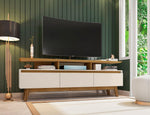 Osnabruck 71" TV Stand - Off White/Cinnamon