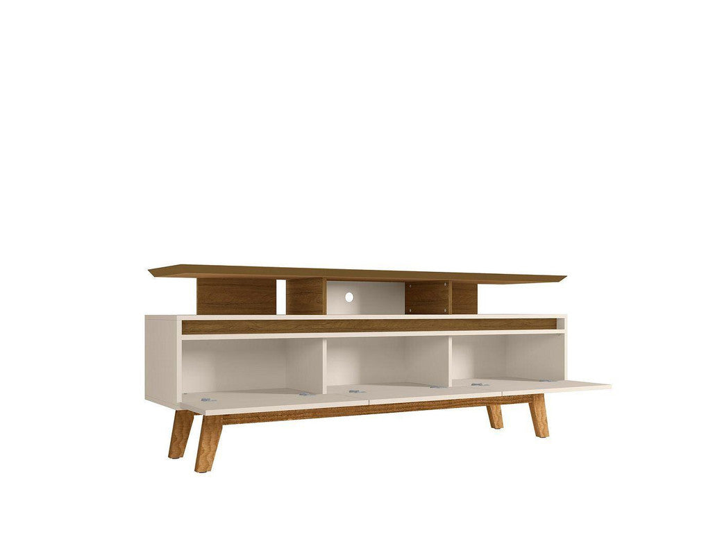 Osnabruck 71" TV Stand - Off White/Cinnamon