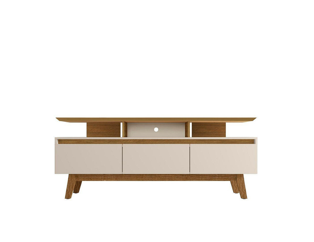 Osnabruck 71" TV Stand - Off White/Cinnamon
