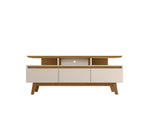 Osnabruck 71" TV Stand - Off White/Cinnamon