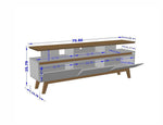 Osnabruck 71" TV Stand - Rustic Brown