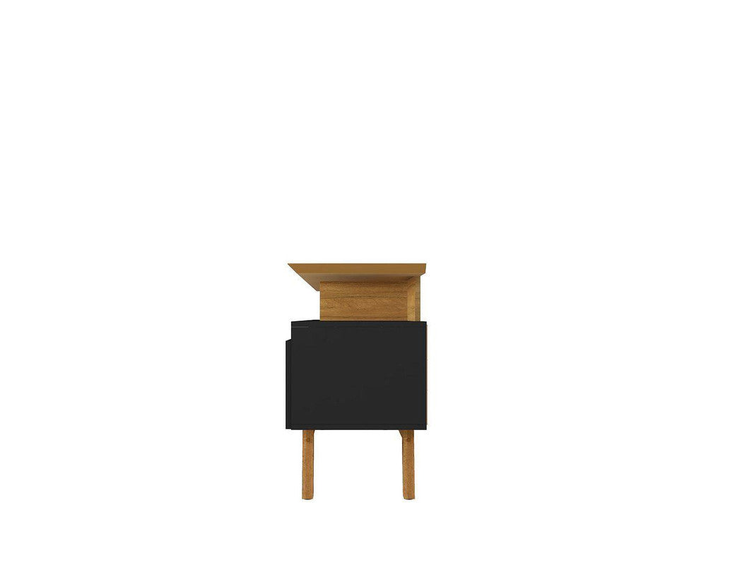 Osnabruck 71" TV Stand - Black/Cinnamon