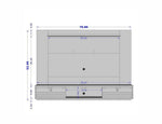 Lekedi 71" Floating Entertainment Centre - White
