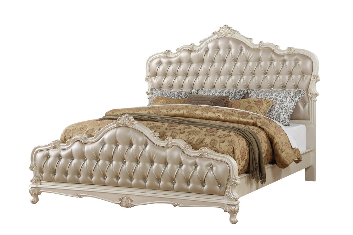 Dauphine Queen Bed - Pearl White