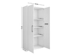 Lunde Tall Garage Cabinet - White Gloss