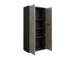Lunde Tall Garage Cabinet - Grey Gloss