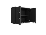 Lunde Floating Garage Storage Cabinet - Black Matte