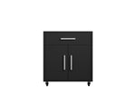 Lunde Mobile Garage Storage Cabinet - Black Matte