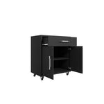 Lunde Mobile Garage Storage Cabinet - Black Matte