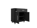 Lunde Mobile Garage Storage Cabinet - Black Matte