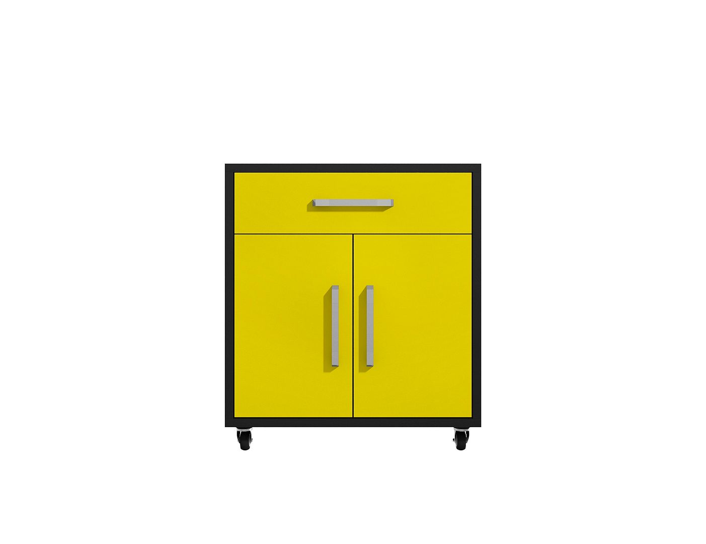 Lunde Mobile Garage Storage Cabinet - Yellow Gloss