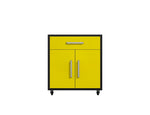 Lunde Mobile Garage Storage Cabinet - Yellow Gloss