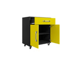 Lunde Mobile Garage Storage Cabinet - Yellow Gloss