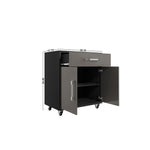 Lunde Mobile Garage Storage Cabinet - Grey Gloss